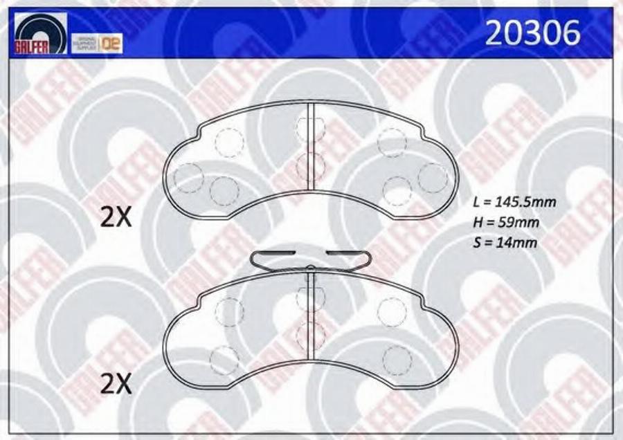 Galfer 20306 - Гальмівні колодки, дискові гальма avtolavka.club