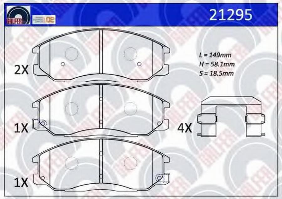 Galfer 21295 - Гальмівні колодки, дискові гальма avtolavka.club