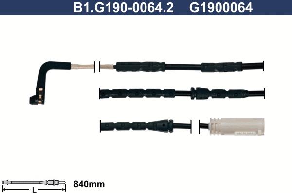 Galfer B1.G190-0064.2 - Сигналізатор, знос гальмівних колодок avtolavka.club