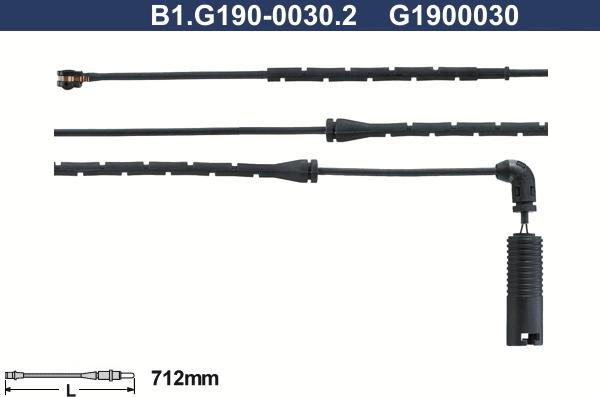 Galfer B1.G190-0030.2 - Сигналізатор, знос гальмівних колодок avtolavka.club