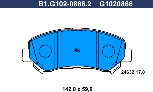 Galfer B1.G102-0866.2 - Гальмівні колодки, дискові гальма avtolavka.club