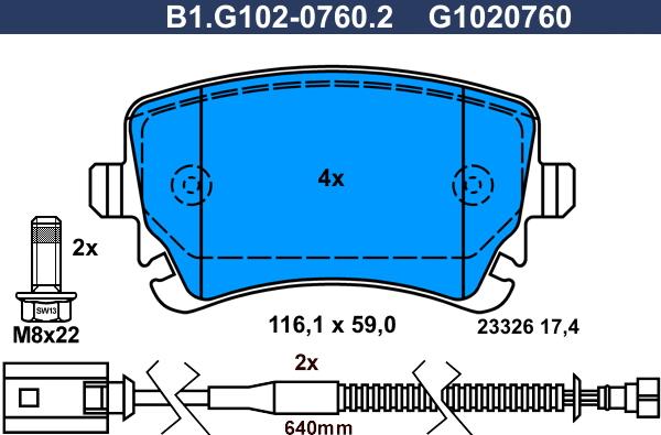 Galfer B1.G102-0760.2 - Гальмівні колодки, дискові гальма avtolavka.club