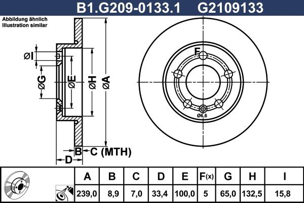 Galfer B1.G209-0133.1 - Гальмівний диск avtolavka.club