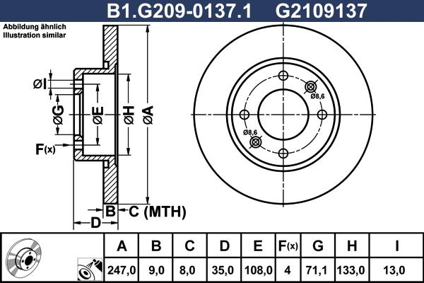 Galfer B1.G209-0137.1 - Гальмівний диск avtolavka.club