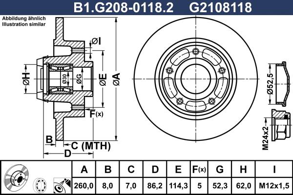 Galfer B1.G208-0118.2 - Гальмівний диск avtolavka.club