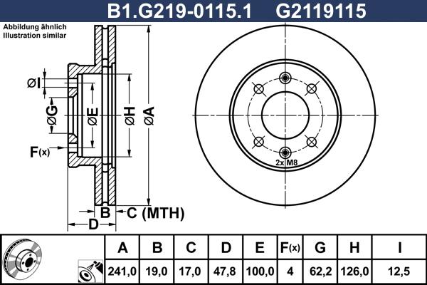 Galfer B1.G219-0115.1 - Гальмівний диск avtolavka.club