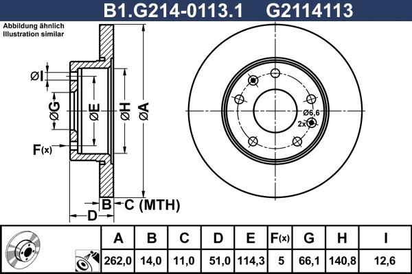 Galfer B1.G214-0113.1 - Гальмівний диск avtolavka.club