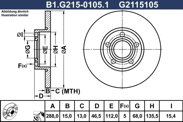 Galfer B1.G215-0105.1 - Гальмівний диск avtolavka.club