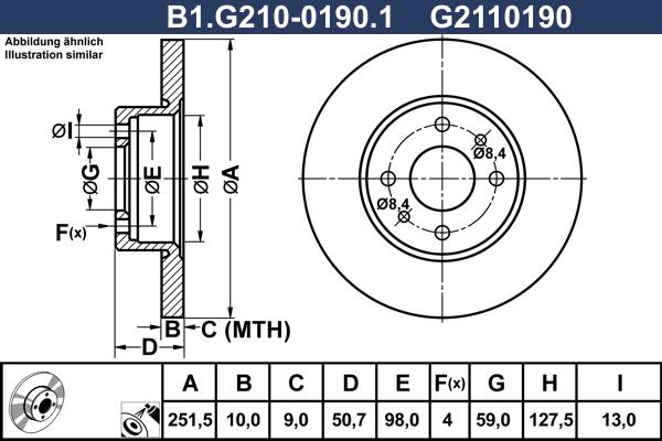 Galfer B1.G210-0190.1 - Гальмівний диск avtolavka.club