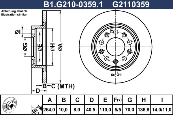 Galfer B1.G210-0359.1 - Гальмівний диск avtolavka.club