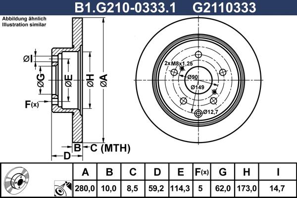 Galfer B1.G210-0333.1 - Гальмівний диск avtolavka.club