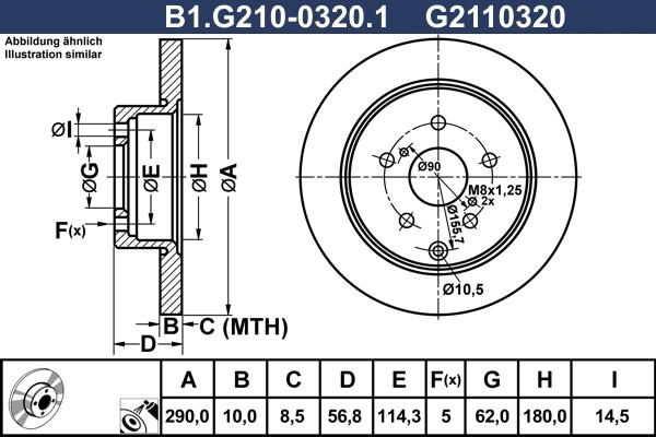 Galfer B1.G210-0320.1 - Гальмівний диск avtolavka.club