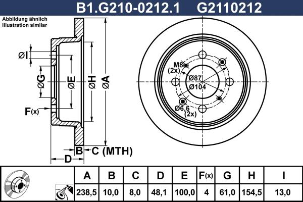 Galfer B1.G210-0212.1 - Гальмівний диск avtolavka.club