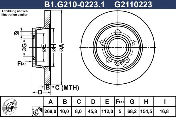 Galfer B1.G210-0223.1 - Гальмівний диск avtolavka.club