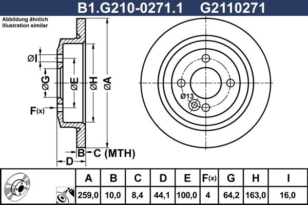 Galfer B1.G210-0271.1 - Гальмівний диск avtolavka.club