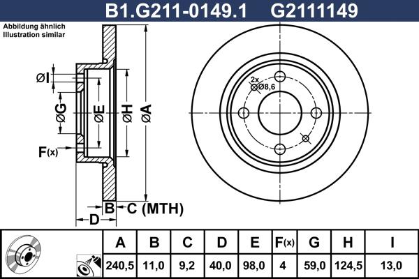 Galfer B1.G211-0149.1 - Гальмівний диск avtolavka.club