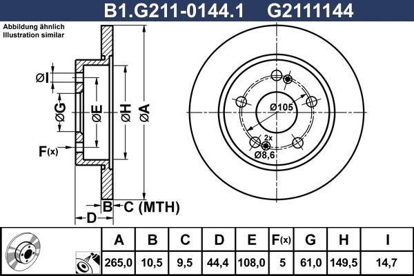 Galfer B1.G211-0144.1 - Гальмівний диск avtolavka.club