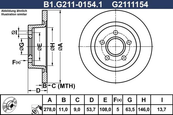 Galfer B1.G211-0154.1 - Гальмівний диск avtolavka.club