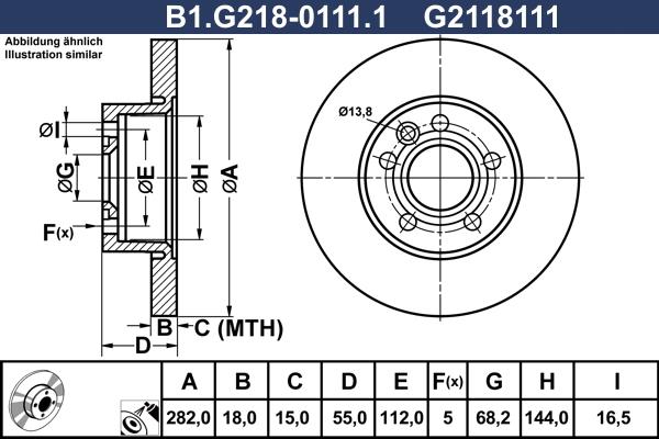 Galfer B1.G218-0111.1 - Гальмівний диск avtolavka.club