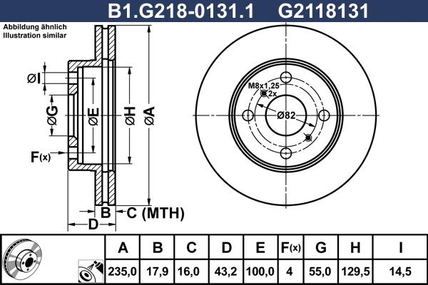 Galfer B1.G218-0131.1 - Гальмівний диск avtolavka.club