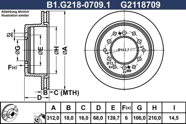 Galfer B1.G218-0709.1 - Гальмівний диск avtolavka.club