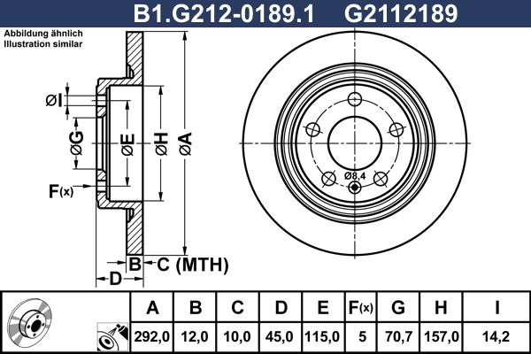 Galfer B1.G212-0189.1 - Гальмівний диск avtolavka.club