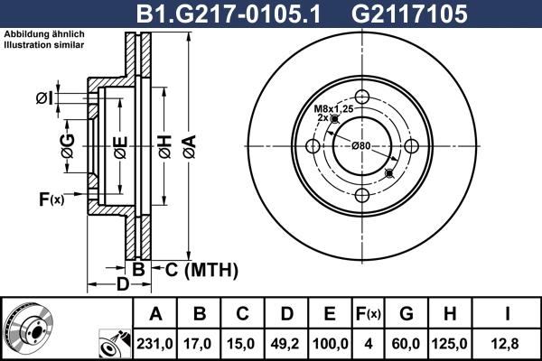 Galfer B1.G217-0105.1 - Гальмівний диск avtolavka.club