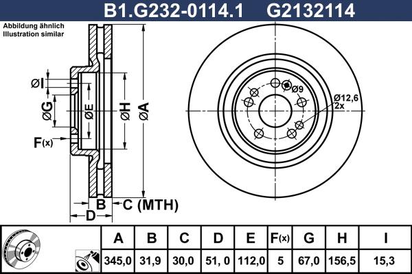 Galfer B1.G232-0114.1 - Гальмівний диск avtolavka.club