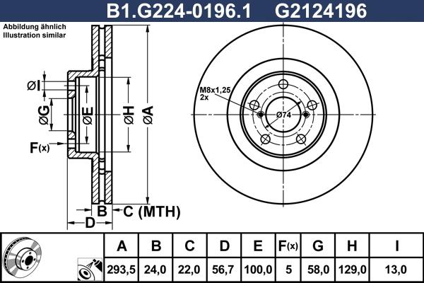 Galfer B1.G224-0196.1 - Гальмівний диск avtolavka.club