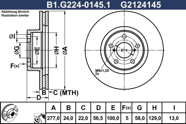 Galfer B1.G224-0145.1 - Гальмівний диск avtolavka.club