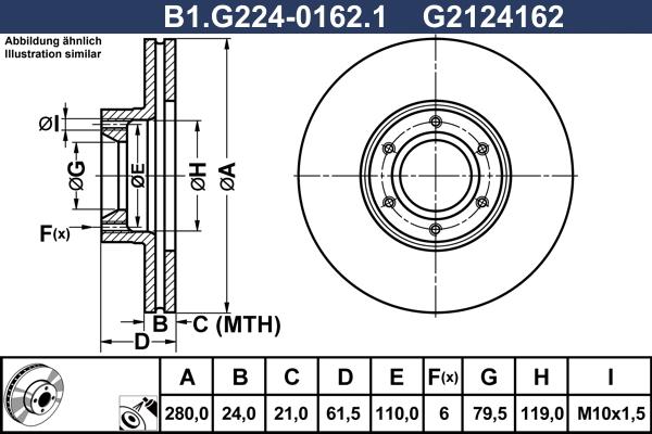 Galfer B1.G224-0162.1 - Гальмівний диск avtolavka.club