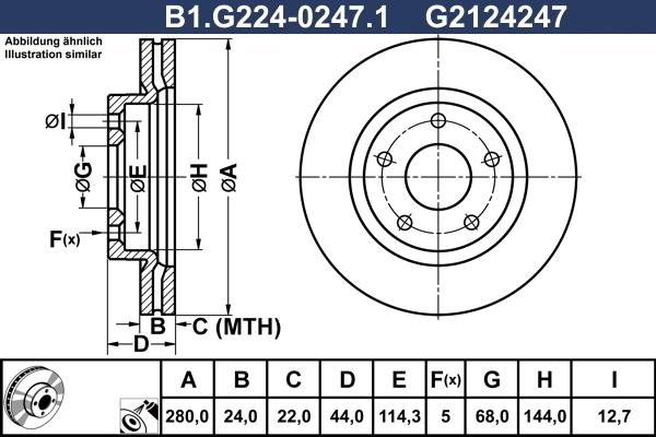 Galfer B1.G224-0247.1 - Гальмівний диск avtolavka.club