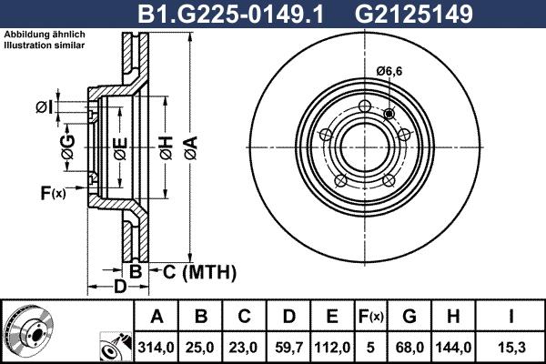 Galfer B1.G225-0149.1 - Гальмівний диск avtolavka.club