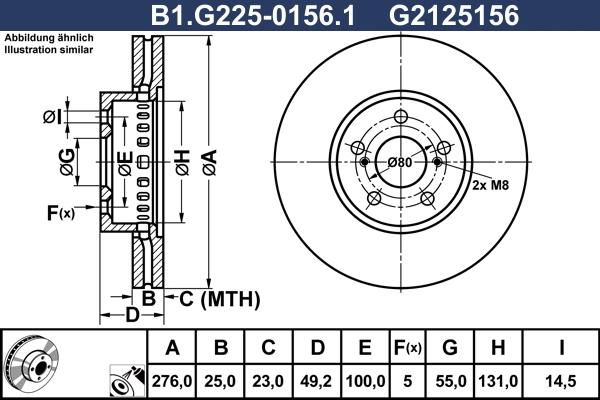 Galfer B1.G225-0156.1 - Гальмівний диск avtolavka.club