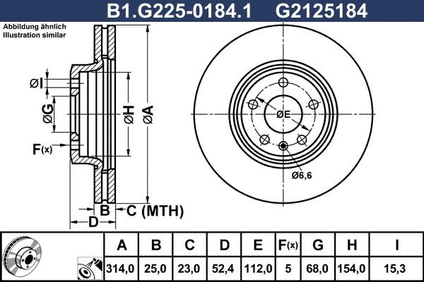 Galfer B1.G225-0184.1 - Гальмівний диск avtolavka.club