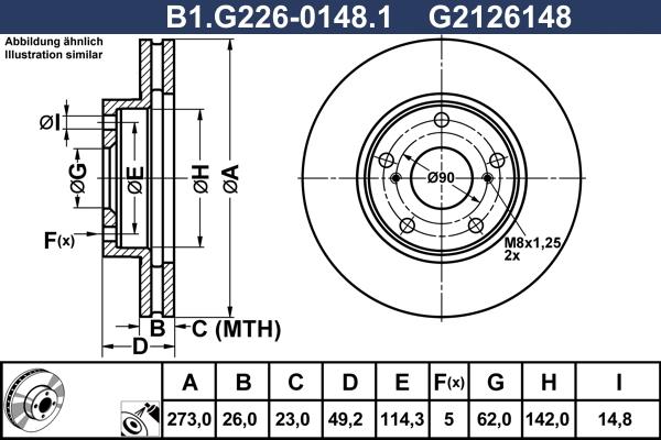 Galfer B1.G226-0148.1 - Гальмівний диск avtolavka.club