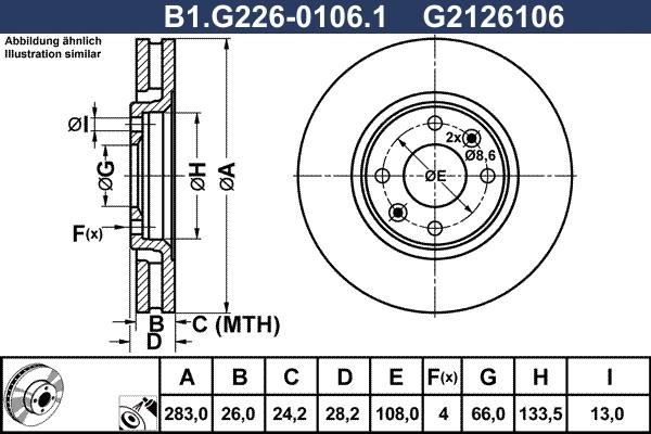 Galfer B1.G226-0106.1 - Гальмівний диск avtolavka.club