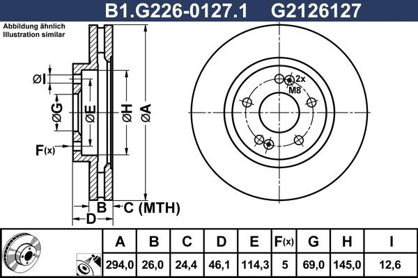 Galfer B1.G226-0127.1 - Гальмівний диск avtolavka.club