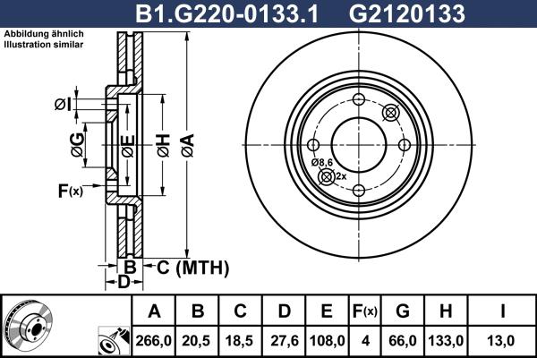 Galfer B1.G220-0133.1 - Гальмівний диск avtolavka.club