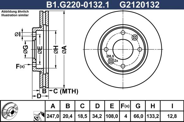 Galfer B1.G220-0132.1 - Гальмівний диск avtolavka.club