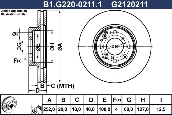 Galfer B1.G220-0211.1 - Гальмівний диск avtolavka.club