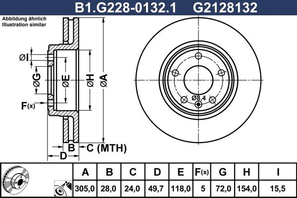 Galfer B1.G228-0132.1 - Гальмівний диск avtolavka.club