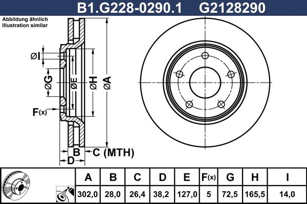 Galfer B1.G228-0290.1 - Гальмівний диск avtolavka.club