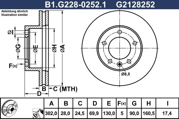 Galfer B1.G228-0252.1 - Гальмівний диск avtolavka.club