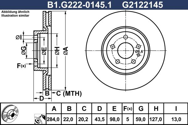 Galfer B1.G222-0145.1 - Гальмівний диск avtolavka.club