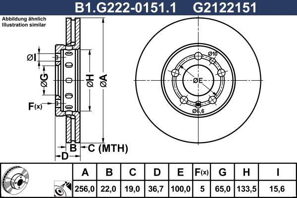 Galfer B1.G222-0151.1 - Гальмівний диск avtolavka.club