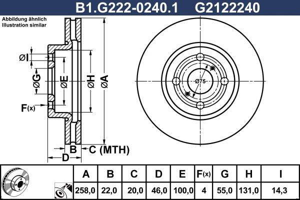 Galfer B1.G222-0240.1 - Гальмівний диск avtolavka.club