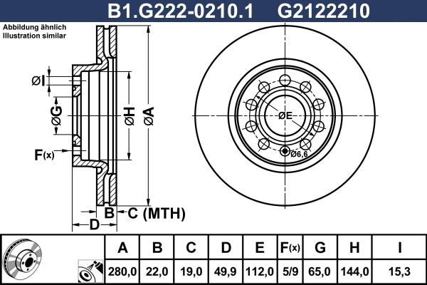 Galfer B1.G222-0210.1 - Гальмівний диск avtolavka.club