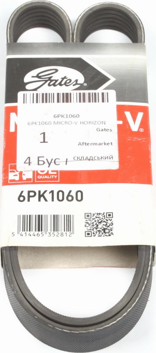 Gates 6PK1060 - Поліклиновий ремінь avtolavka.club