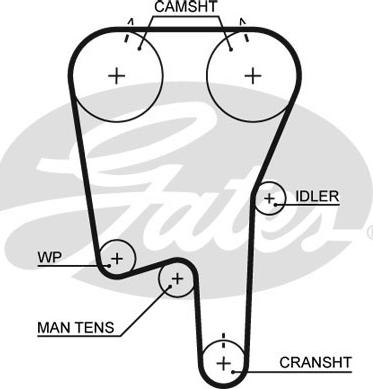Gates 5460XS - Ремінь ГРМ avtolavka.club